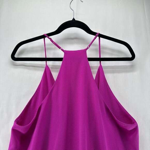 Tyche Tank Top Womens Sz L V-Neck Adjustable Strap Racerback Flowy Cami Fuchsia - Picture 5 of 10